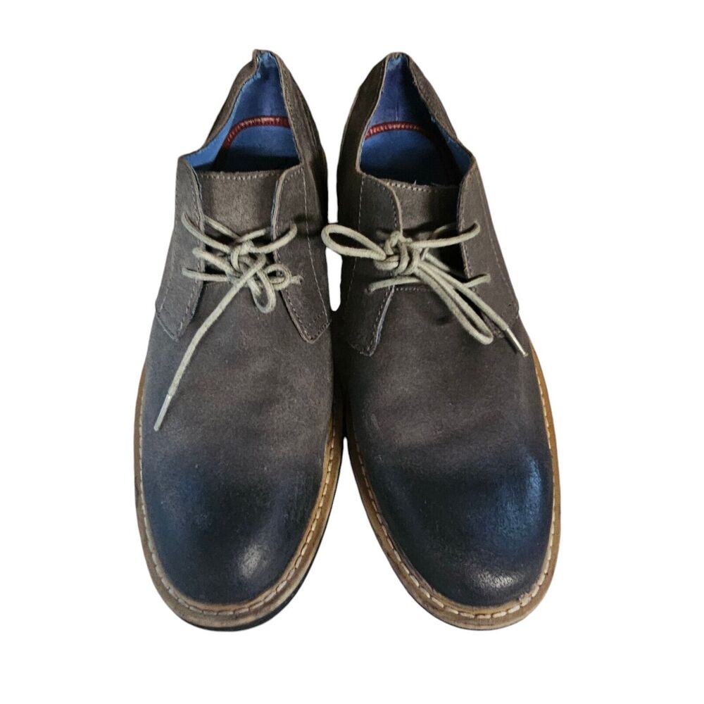 ORIGINAL PENGUIN Shoes Waxy Suede‎ Gray Oxfords Size 9.5